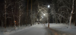 Вечер в заснеженном парке 2